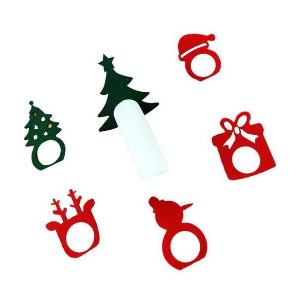 

12pcs christmas napkin rings napkin buckles nonwoven napkin holders dinning table setting for casual or formal occas qylepf