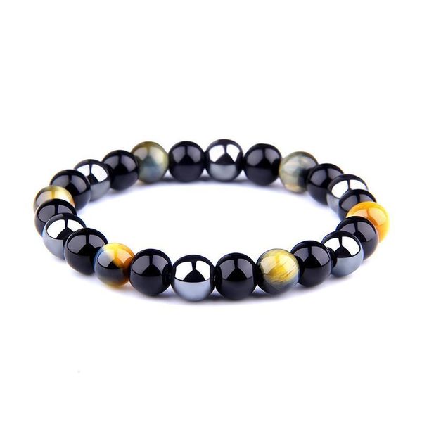 

tiger eye stone men's bracelet obsidian magnetic simple bracelet friends friendship bracelet men's jewelry t jllozs, Black