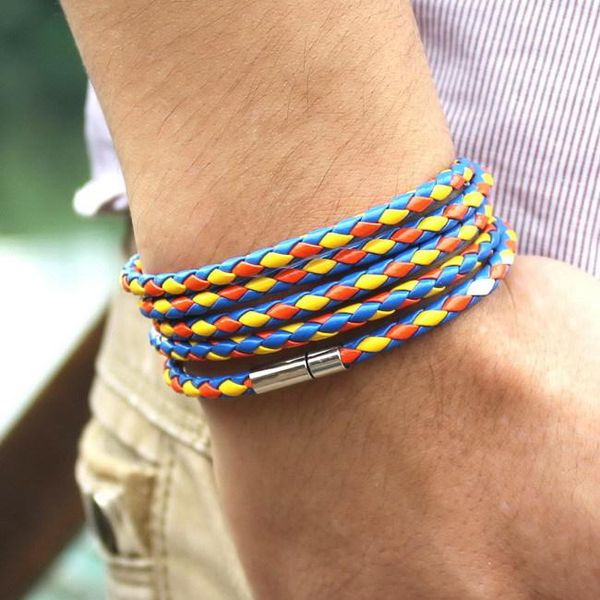 

xqni brand boys boys punk sproty chain link charm bracte bangles мода ручной работы кожаный браслет мужчины ювелирные изделия wmtzyn, Golden;silver