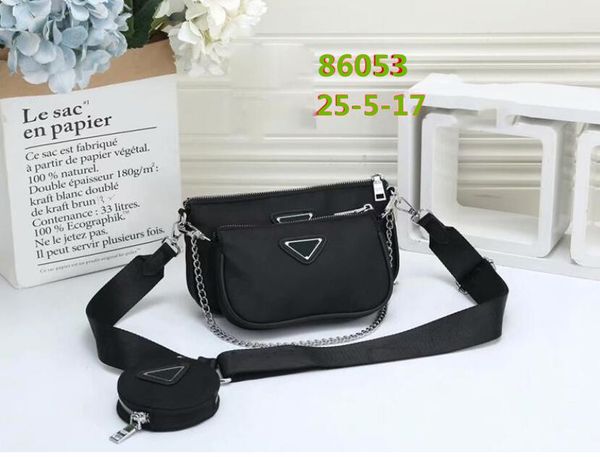 

2pcs set bag fashionre-edition 2005 nylon woman luxurys designers bags lady womens crossbody tote hobo shoulder purses bags