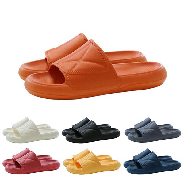 

men women slipper fashion pool slide color orange red yellow white black grey indoor anti-slip shoes size 36-45
