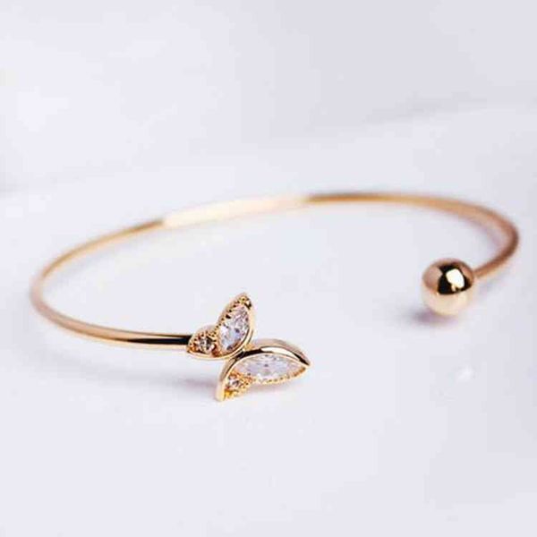 

upper fashion arm trending jewelry 2021 cuff adjustable butterfly women bracelets & bangles, Golden;silver
