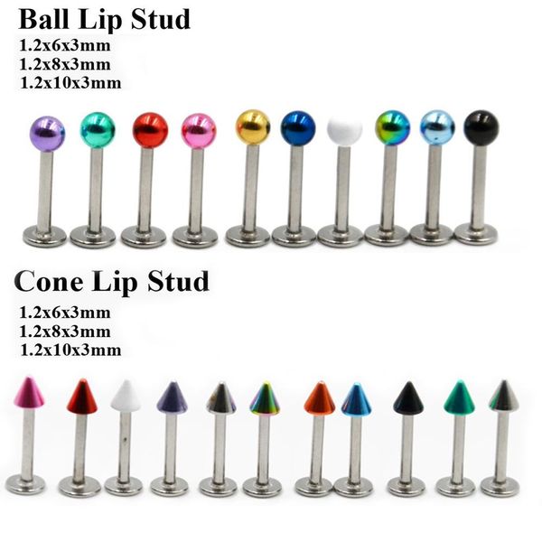 

showlove-10pcs assorted color stainless steel horseshoe circular bead ring eyebrow ring nose lip rings body piercing jewelry 16g q bbyvct, Silver