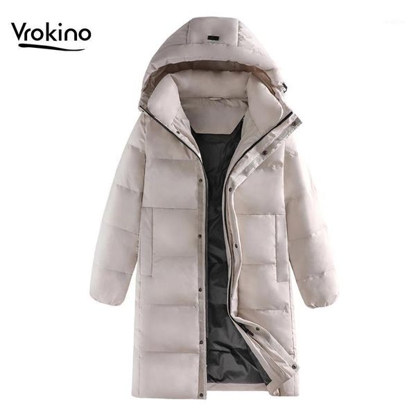 

2020 winter new lovers wear mid-length down jacket men's thick warm 90% white duck down jacket large size s-5xl1, Black