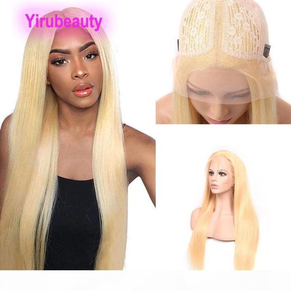 

peruvian human hair blonde color 13x6 t-shaped wig 10-30inch virgin hair 13 by 6 capless wigs yirubeauty 100% human hair, Black;brown