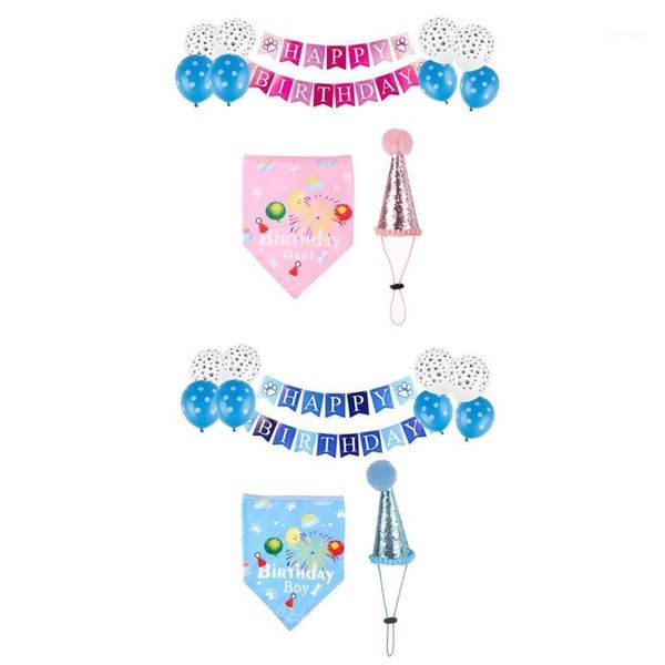 

dog apparel birthday bandana hat scarfs flag balloon party supply axyc1