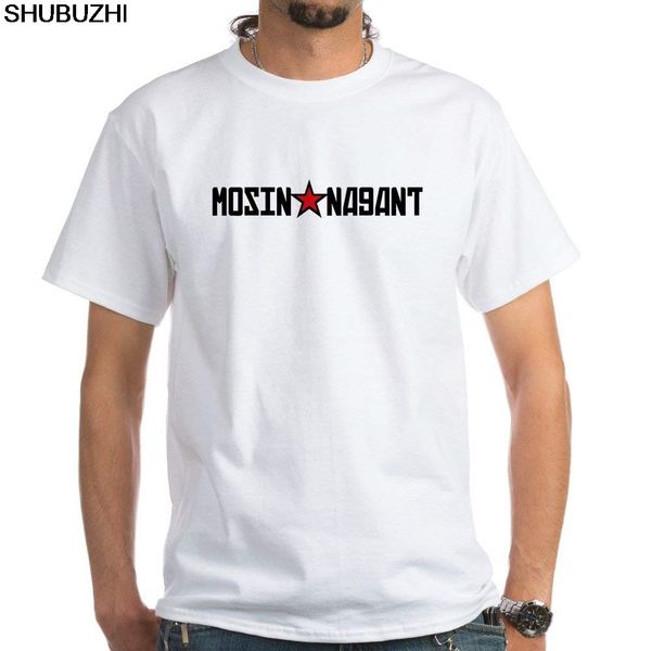 

sport mosin nagant star - white tee shir t-shirt - 100% cotton t-shirt, white cotton new fashion brand print tee shirts male t shirts