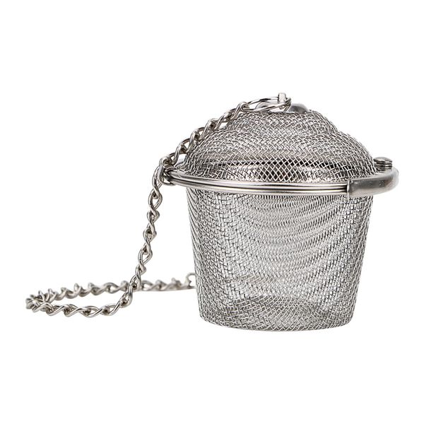 

wholesale stainless steel tea strainer locking tea infuser filter mesh tea ball seasoning herb spices ball strainer kitchen accessories