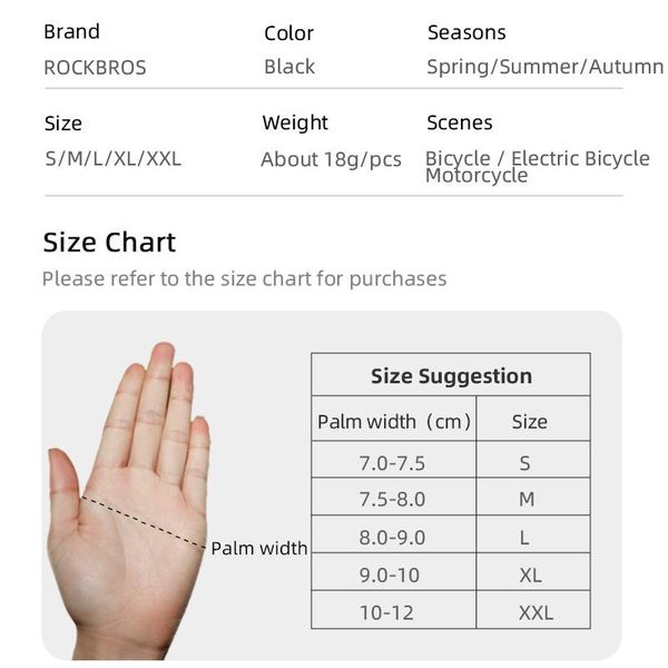 

rockbros cycling gloves shock absorption breathable bicycle gloves comfortable fashion printing outdoor sports gloves bbytjf homebag, Black