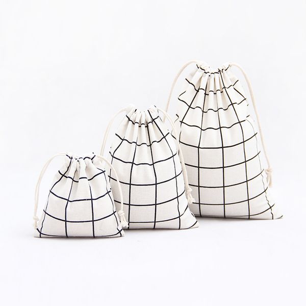 

wholesale custom logo black cotton linen storage bag tea gift packing bag dust for handbags drawstring jewelry pouches