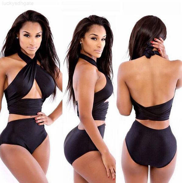 

swimwear high waist bikinis set up vintage push crochet bathing suits plus size new bandage swimsuit, White;black