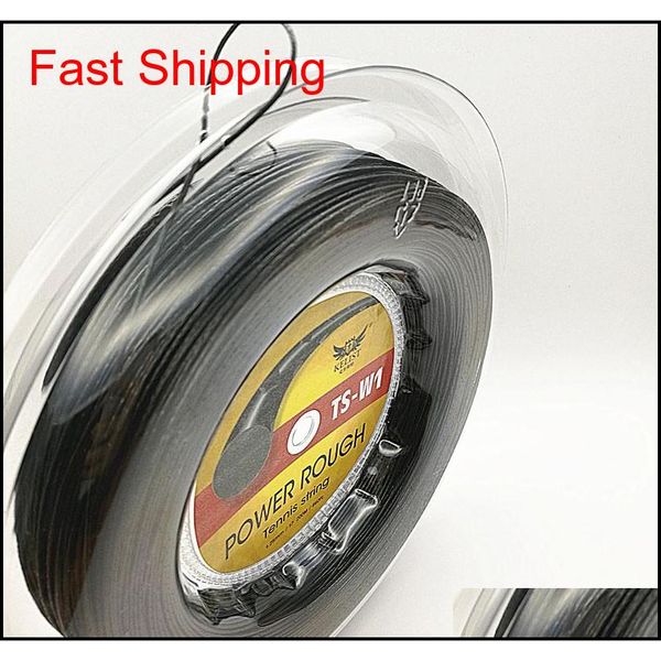

brand tennis strings black reel 17l 1.25mm kelist alu power rough 125 quality polyester tennis string 200m qylaee bdepack2001