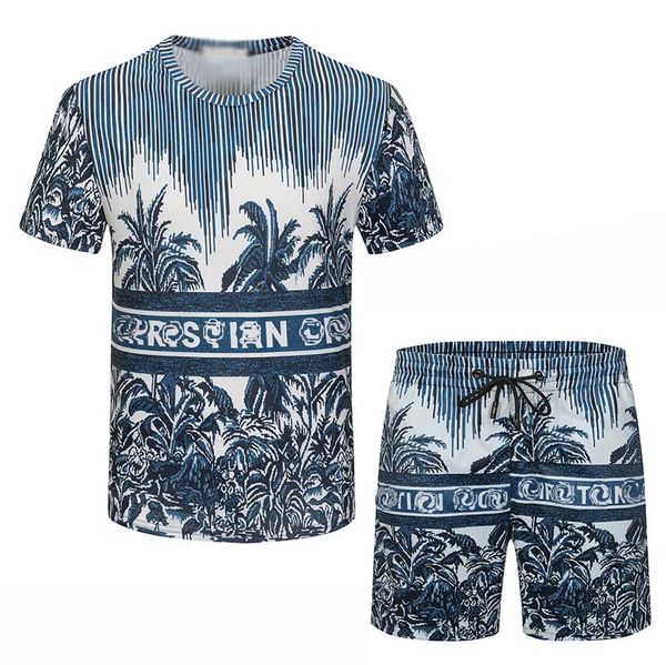 

2022 summer men's men's t-shirts sportswear casual fashion short sleeve t-shirt + shorts 2 piece set, White;black