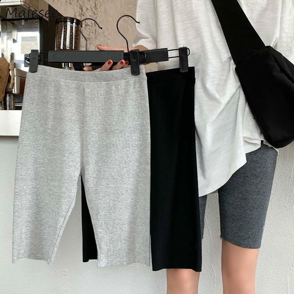 

shorts women skinny high elasticity bottoming summer thin casual korean style simple female workout daily fashion solid1, White;black