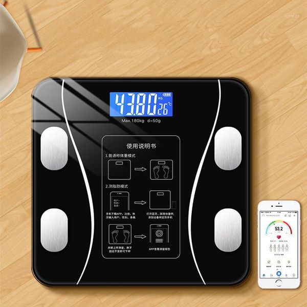 

bluetooth bathroom fat scale bmi weight scale smart electronic bathroom led digital home1