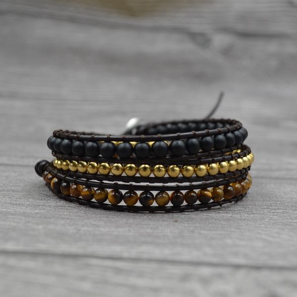 

высококачественные ювелирные изделия многослойная кожа натуральный камень бисер высококачественные ювелирные изделия многослойная кожа брасл, Golden;silver