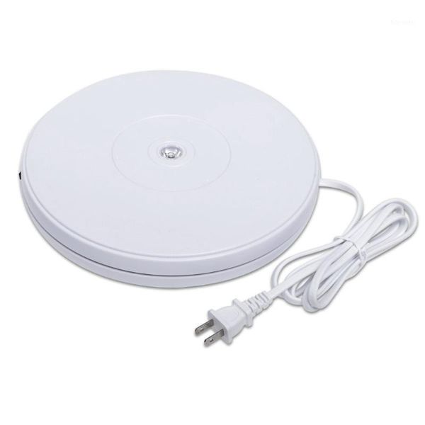 

universal 10 inch led light 360 degree electric rotating turntable rotating display stand for pgraphy 220v eu us uk plug1
