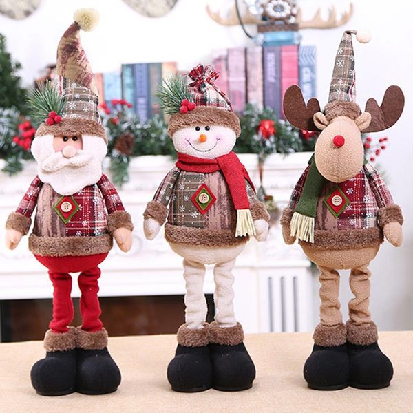 

2021 dolls innovative elk santa snowman window decor kid new year christmas decorations for home