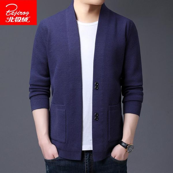 

men's sweaters 2021 spring and autumn knitted cardigan jacket in the young business casual sweater tide, White;black