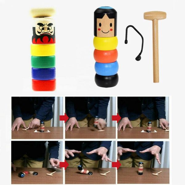 

unbreakable wooden man magic toy party favor halloween gift for kids