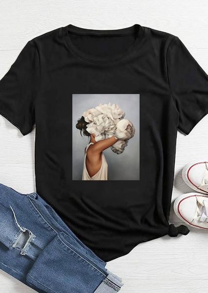 

спорт эстетика sexy flowers перо печати harajuku топы тис новая летняя мода