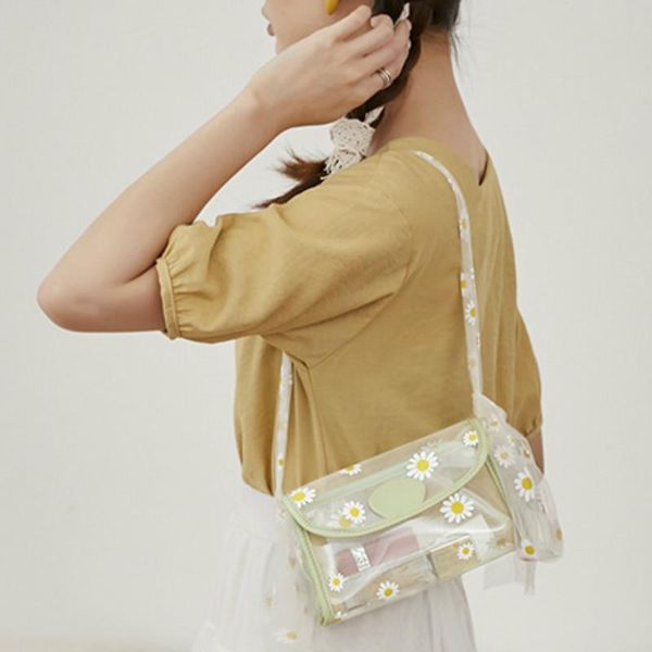 

women's daisy shoulder bag flower jelly shoulder bag 2020 summer and autumn korean version new personality mobile phone