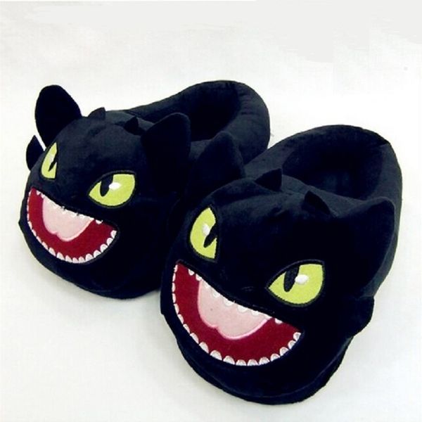 Halloween Sdentato Treno Drago DreamWorks pantofole di cotone peluche pantofole calde per la casa Train Your Dragon Black Dragon NightFury X1020