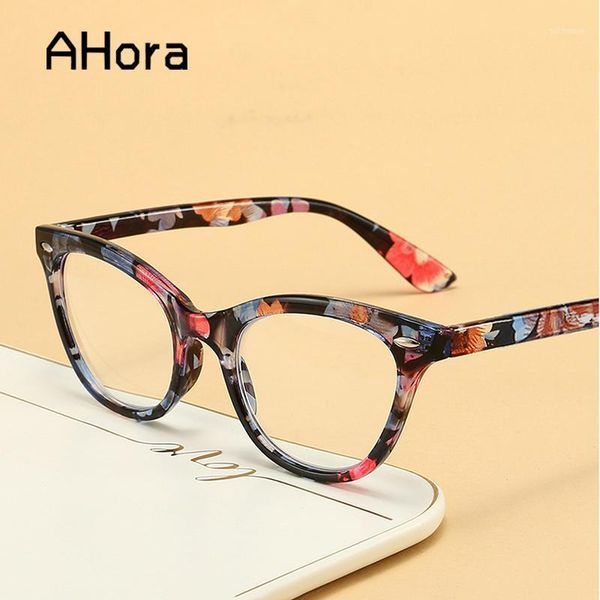 

ahora retro floral cateye reading glasses for reader women men 2020 stylish presbyopia eyeglasses with diopters +1.0 to +3.51, White;black
