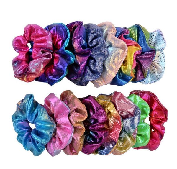 

16 colors ponytail holder hair scrunchy elastic laser hair bands scrunchy hairbands ties ropes for women girls pa jllpmf mx_home