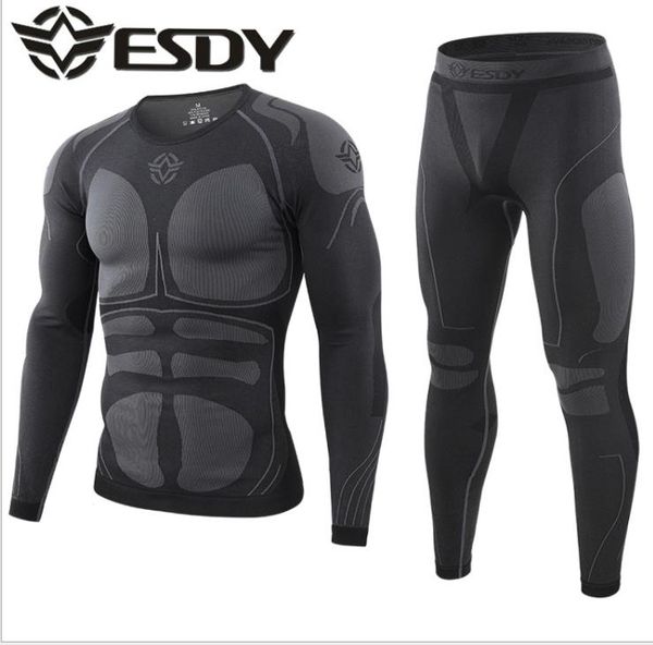 

motorcycle esdy new outdoor sports cycling clothes seamless compression function thermal underwear set quick-drying tight-fitting wicking