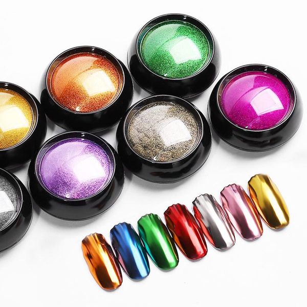 

nail glitter born queen super shine glitters mirror titanium powder rose gold silver metallic manicure art chrome dust decoration, Silver;gold