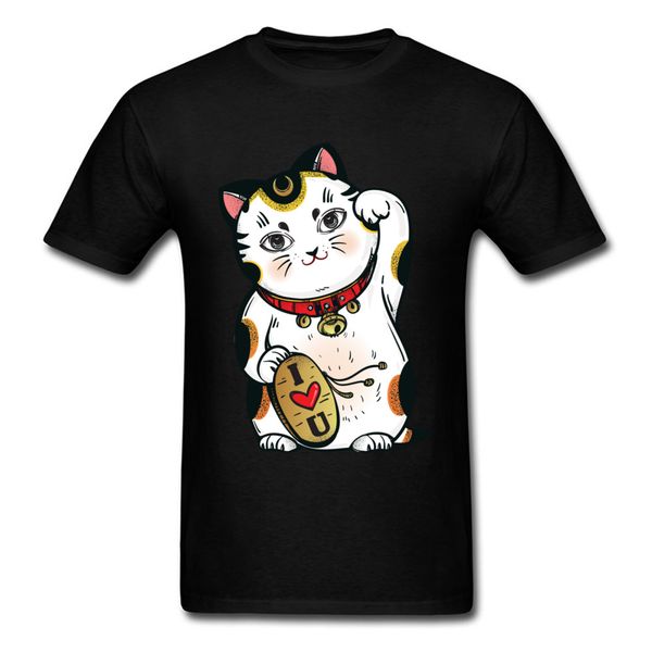

lucky mini cat short sleeve young mother day printed on clothing crewneck fabric sport hooded sweatshirt hoodie men t shirt