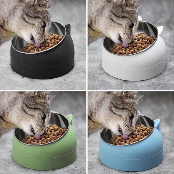 

cute cat bowl cats kitten food drink water feeder pet stainless steel food bowl pet feeding sqcdbt