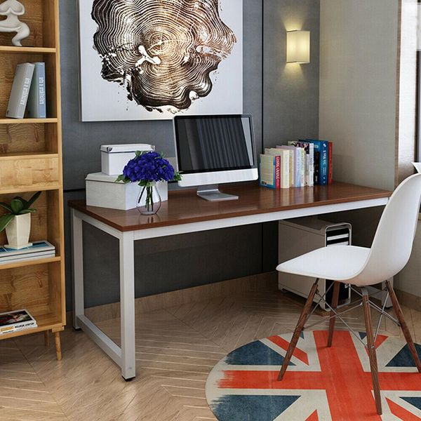 

computer desk workstation pc laptable furniture home office study wood teak