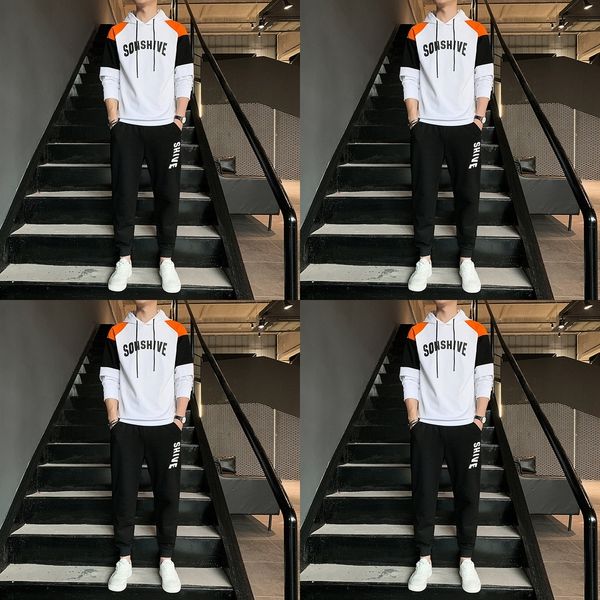 

s5lh0 мальчики осени свитер с hat свитер sweater12-14 лет студенты средней pbdvi 15-16 лет школа модный красивый досуг спортивный костюм, Black