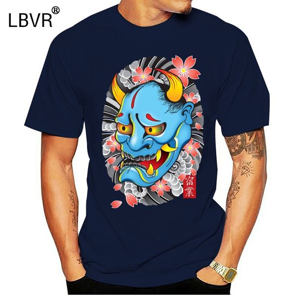 

japanese mask demon samurai yakuza men short sleeved pure cotton for boy hoodie designers t shirts sweatshirt