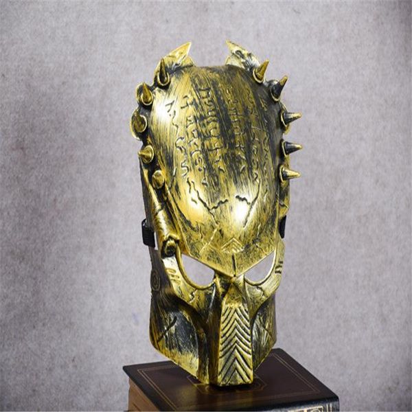 

full avp alien vs predator cosplay warrior face costume mask gold or silver