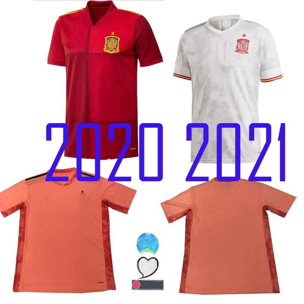 

2020 2021 испания джерси дома футбол camiseta españa paco мората a.iniesta пике alcacer sergio alba мужчин тайский футбол рубашка, Black;yellow