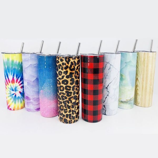 

20oz stainless steel tumbler with lid and straw insulate skiny cup vacuum travel mug
