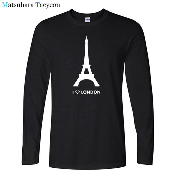 

i love london eiffel tower funny long sleeve design fashion tshirt soft hipster camiseta us size sport hooded sweatshirt hoodie men t shirt