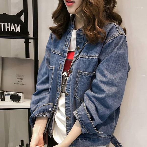 

2019 women denim jacket spring autumn new style fashion short cowboy coat casual loose plus-szie female jacket women nzyd13771, Black;brown
