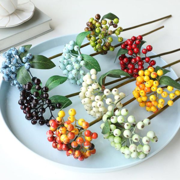 

artificial berry plant bouquet christmas decoration gifts fake berries crafts vase decor diy home wedding decoration accessories