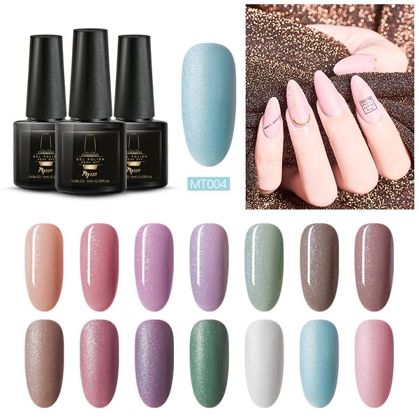 

nail gel mtssii glitter polish sequin semi permanant uv soak off varnish for manicure lacquer, Red;pink