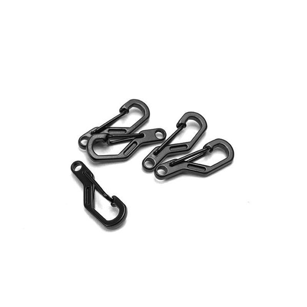 

10pcs multifunction mini d-type hanging buckle key chain quick hook carabiner edc portable tool keychain outdoor sma jllaiv