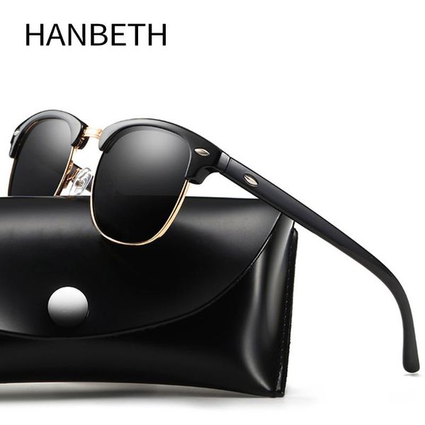 

sunglasses polarized women men classic brand designer retro rivet sun glasses vintage driving mirror eyewear uv400, White;black