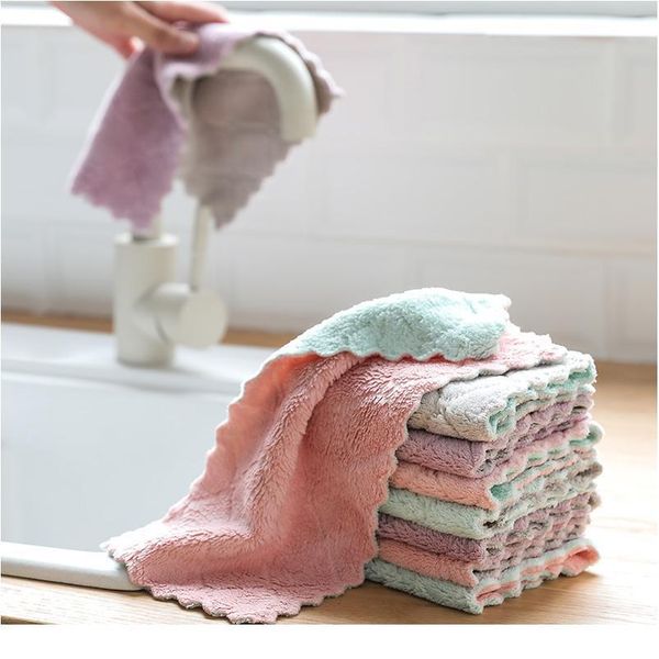 

1/2pcs super absorbent microfiber kitchen dish cloth high-efficiency tableware cleaning towel kichen tool gadget jlldjf