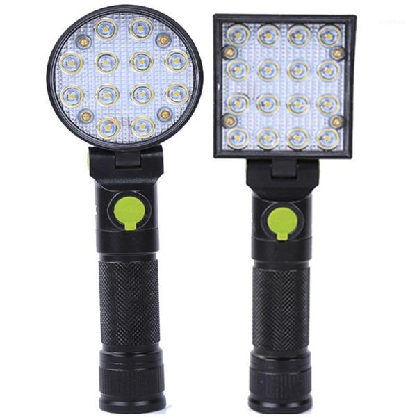 

24w 16w 12w led emergency hunting torch 18650 usb rechargeable work light 180Â° inspection lamp warning strobe light1