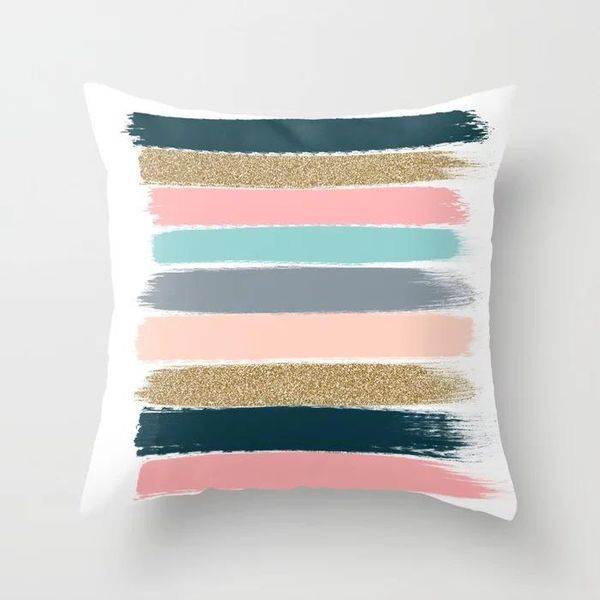 

nordic pink геометрический зеленый синий наволочки полиэстер современные берег тропические растения печать бросьте подушки обложка диван авт