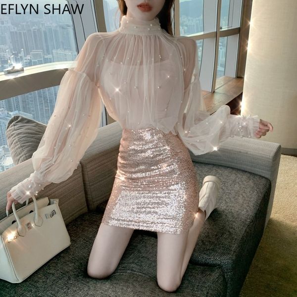 

2021 New Fashion Mailing for Spring Women Summer 3 Fairies Shirt and Skirt Ladies 2 Piece Nightclub Two Sets ECH0, Gray