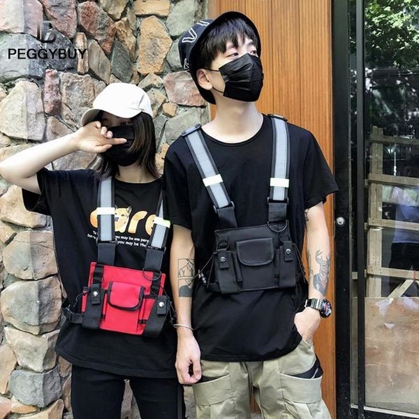 

chest bag for men hip hop harness chest rig bag vest streewear women tactical shoulder bag multi-function travel casual rucksack t200521